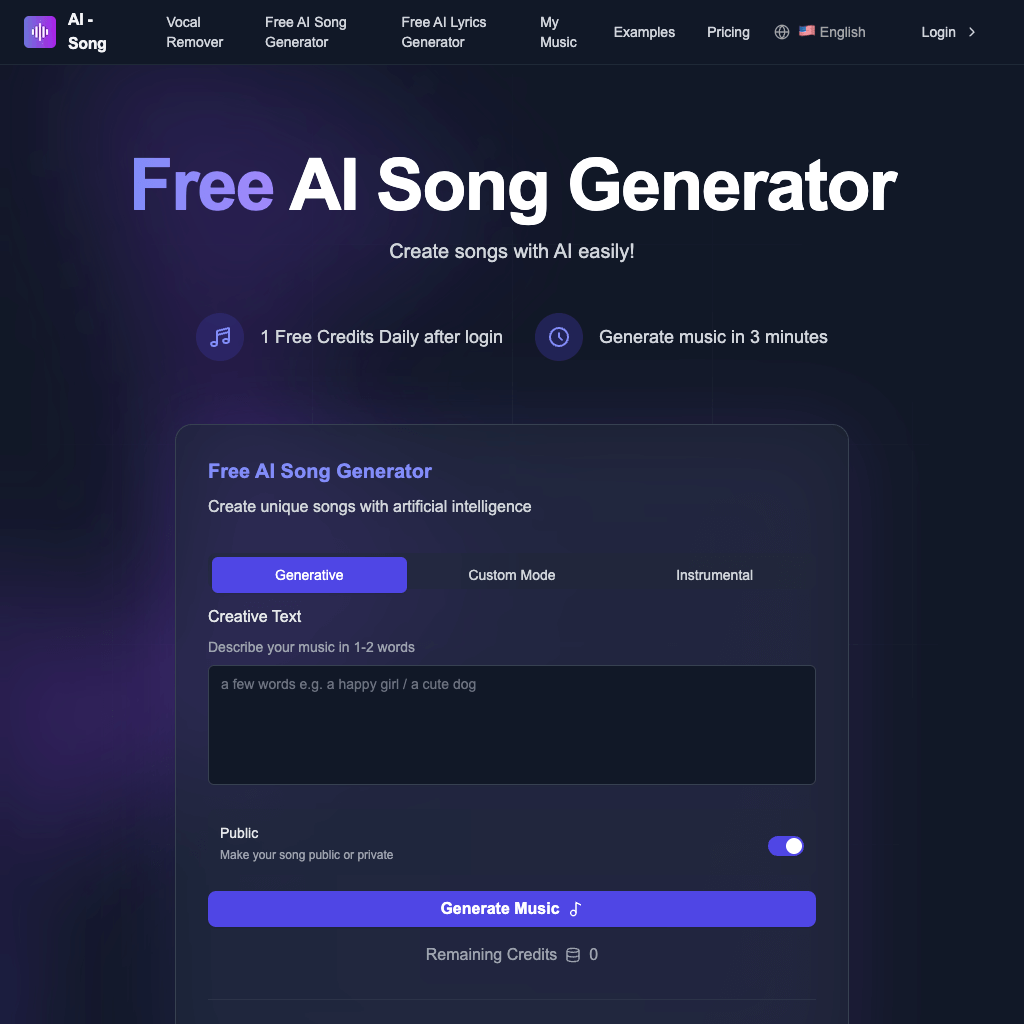 Free AI Song Generator