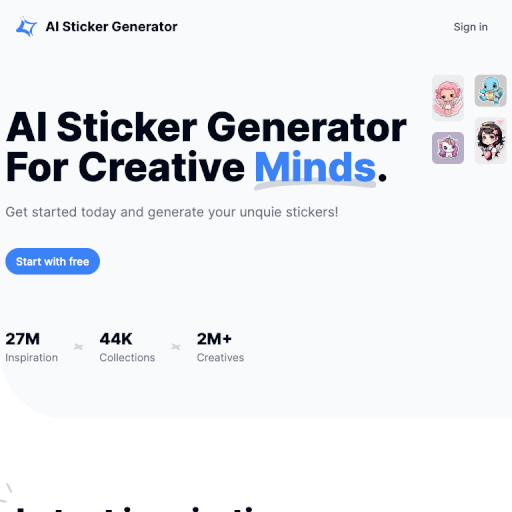 AI Sticker Generator - Free AI Sticker Generator Online