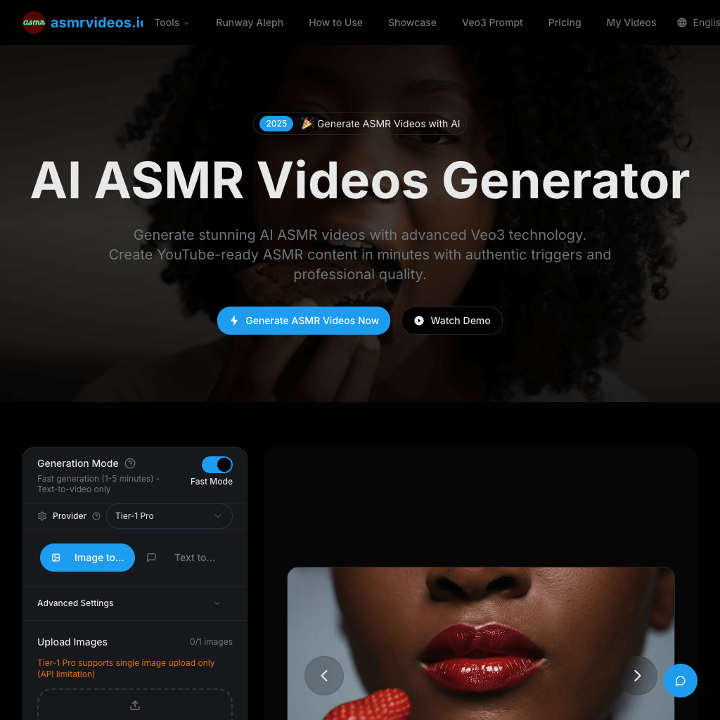 AI ASMR Videos Generator | Create Authentic ASMR Content Online
