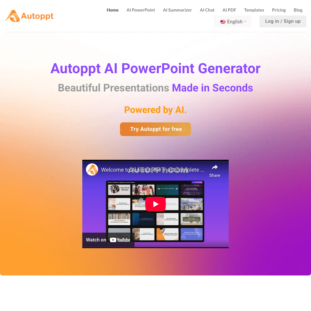 Autoppt : Create Stunning AI Presentations & Mind Maps