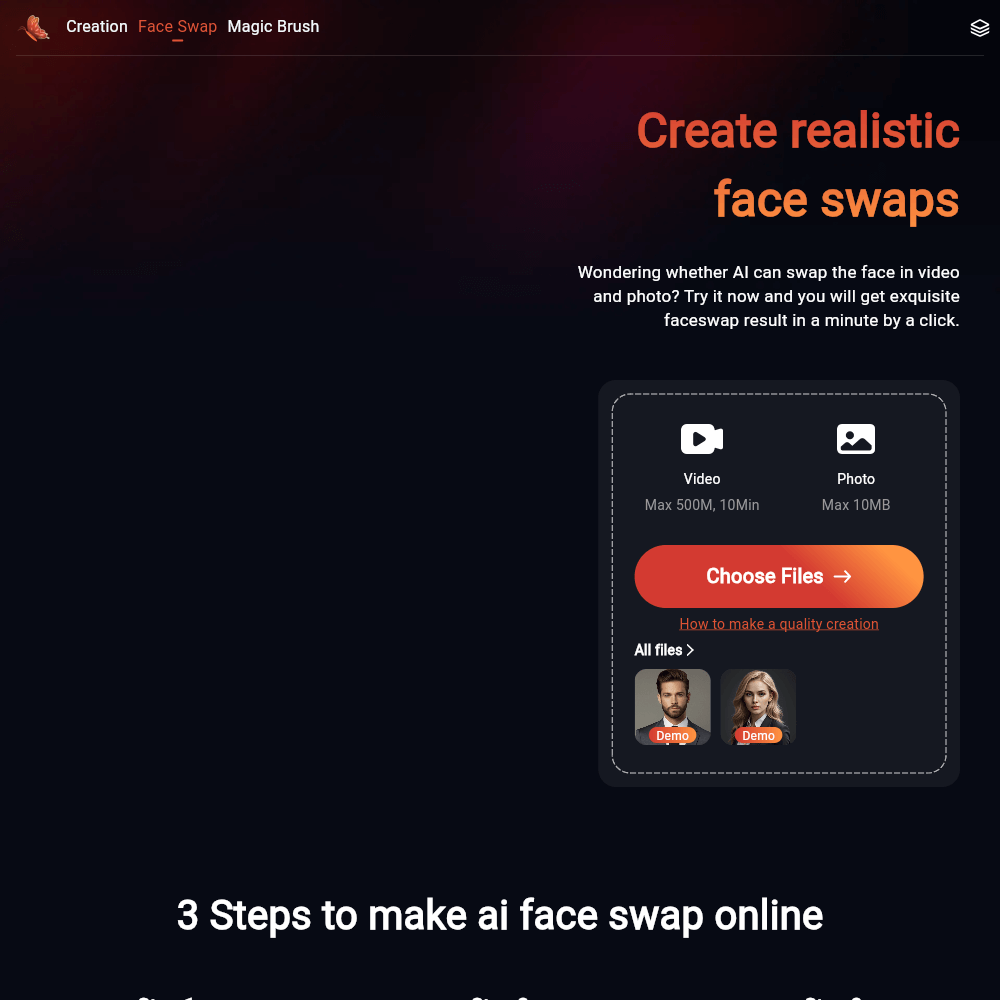 Beautyai: Highest Quality Faceswap & Deepfake Web Service, Anyone Can Use.