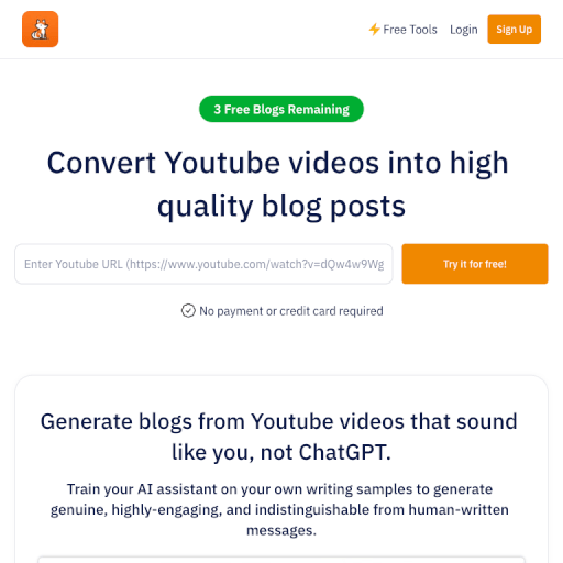 BlogFox: Convert Youtube Videos Into Blogs