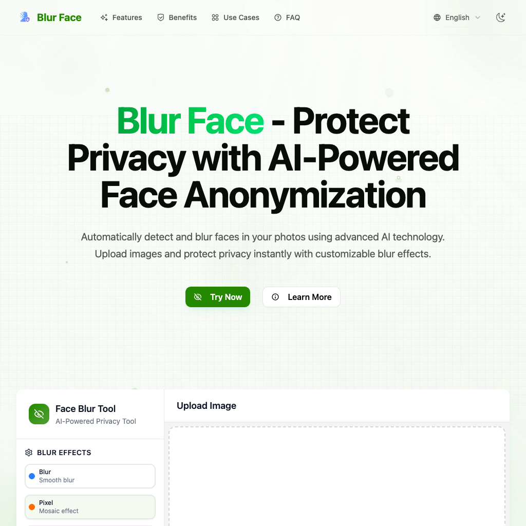Blur Face - AI Face Anonymizer & Privacy Protection Tool