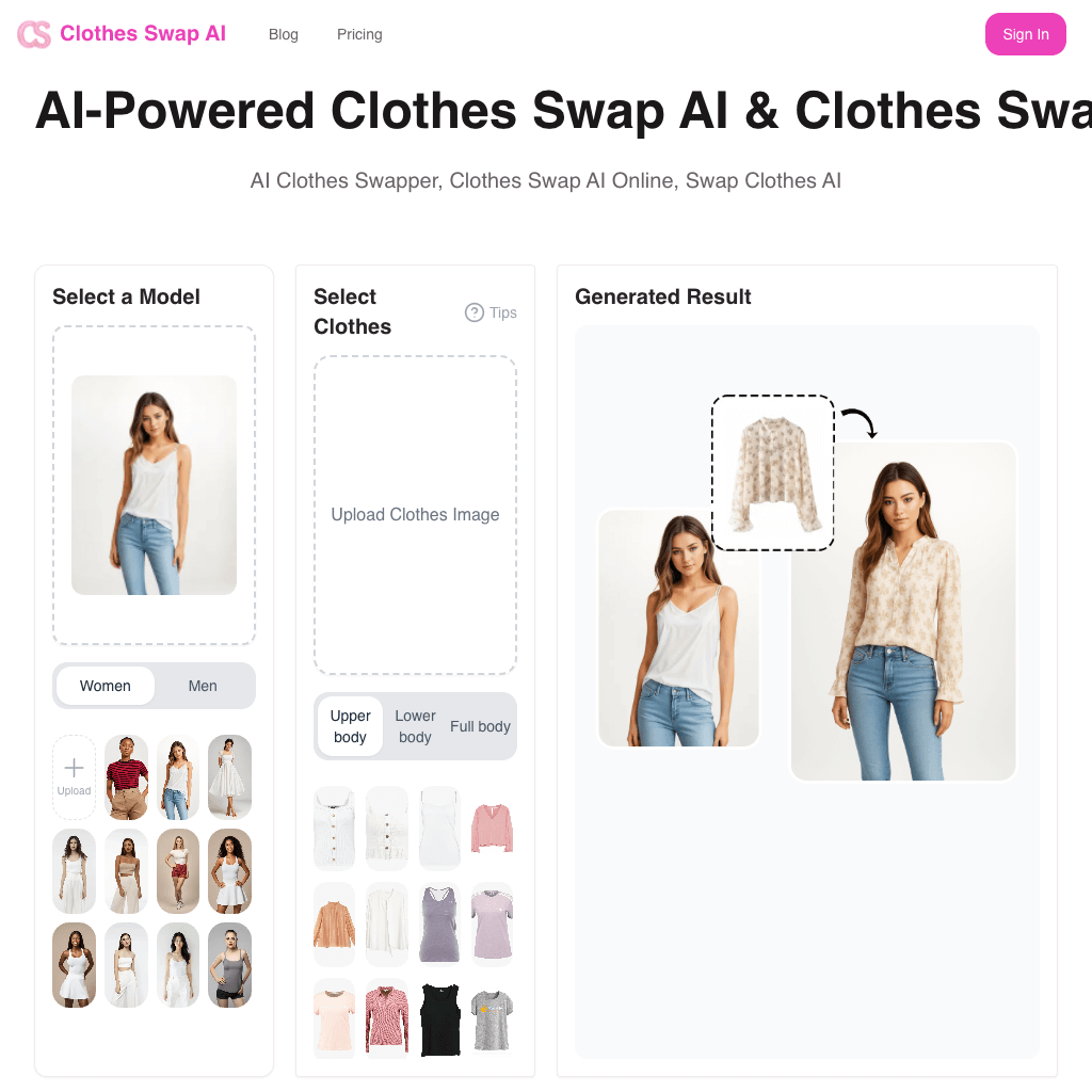 Clothes Swap AI & Clothes Swapper AI