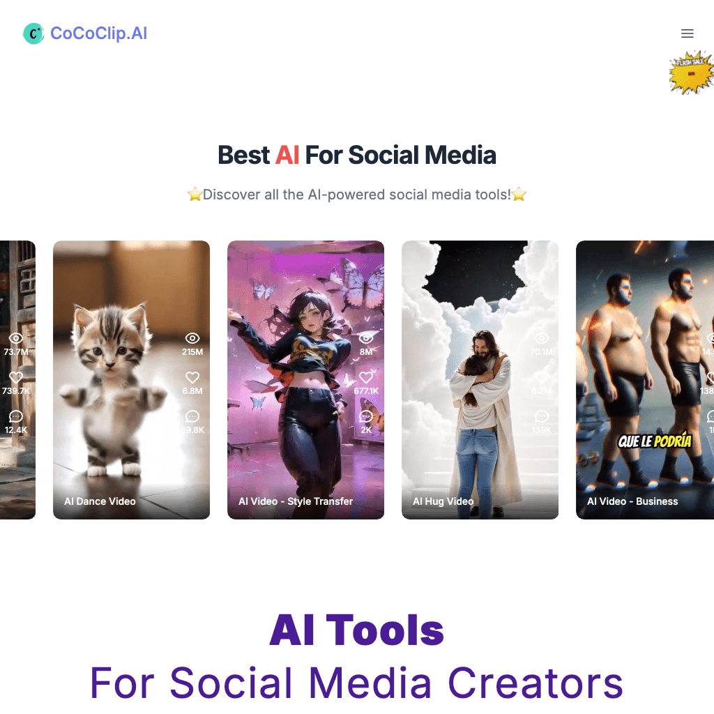 CoCoClip.AI | All-in-One AI Video Editor for Social Media Videos | Text To Video