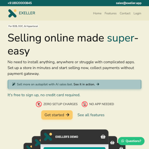 Exeller - Mobile-first E-commerce Platform
