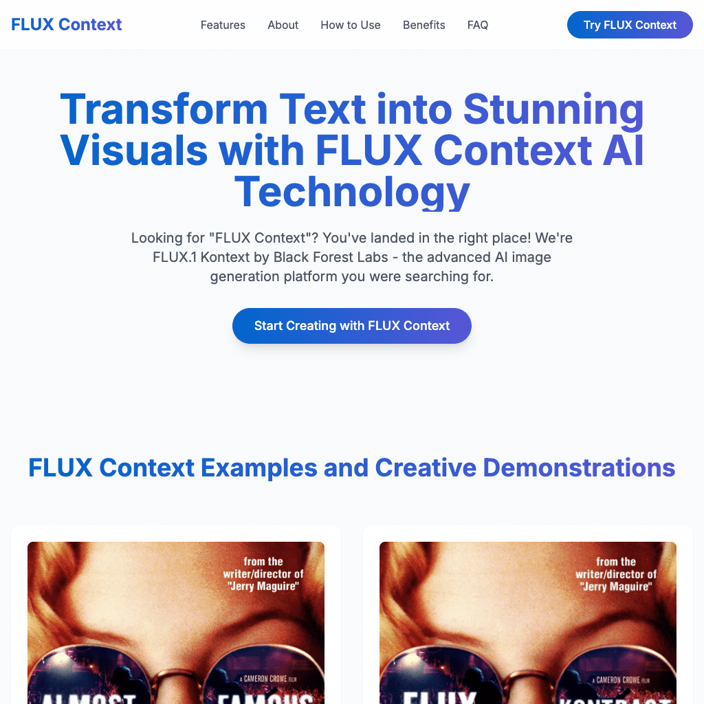 FLUX Context - Free Trial Image Editor & AI Generator