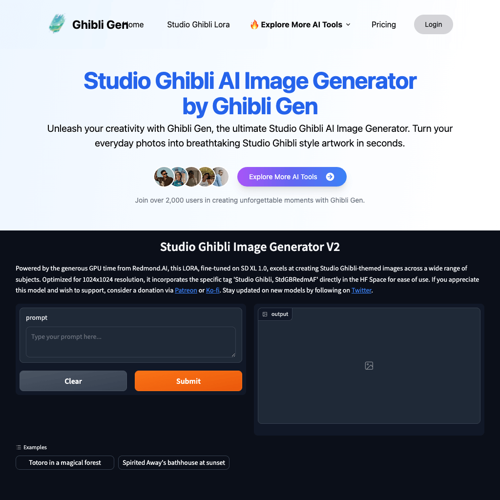 Studio Ghibli AI Image Generator - Ghibli Gen