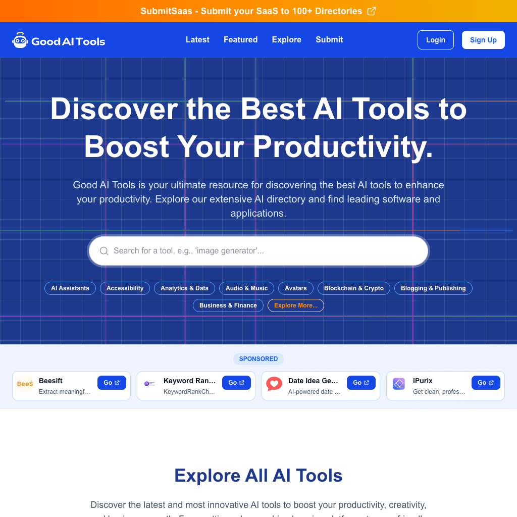 Discover the Best AI Tools to Boost Your Productivity. - Good AI Tools