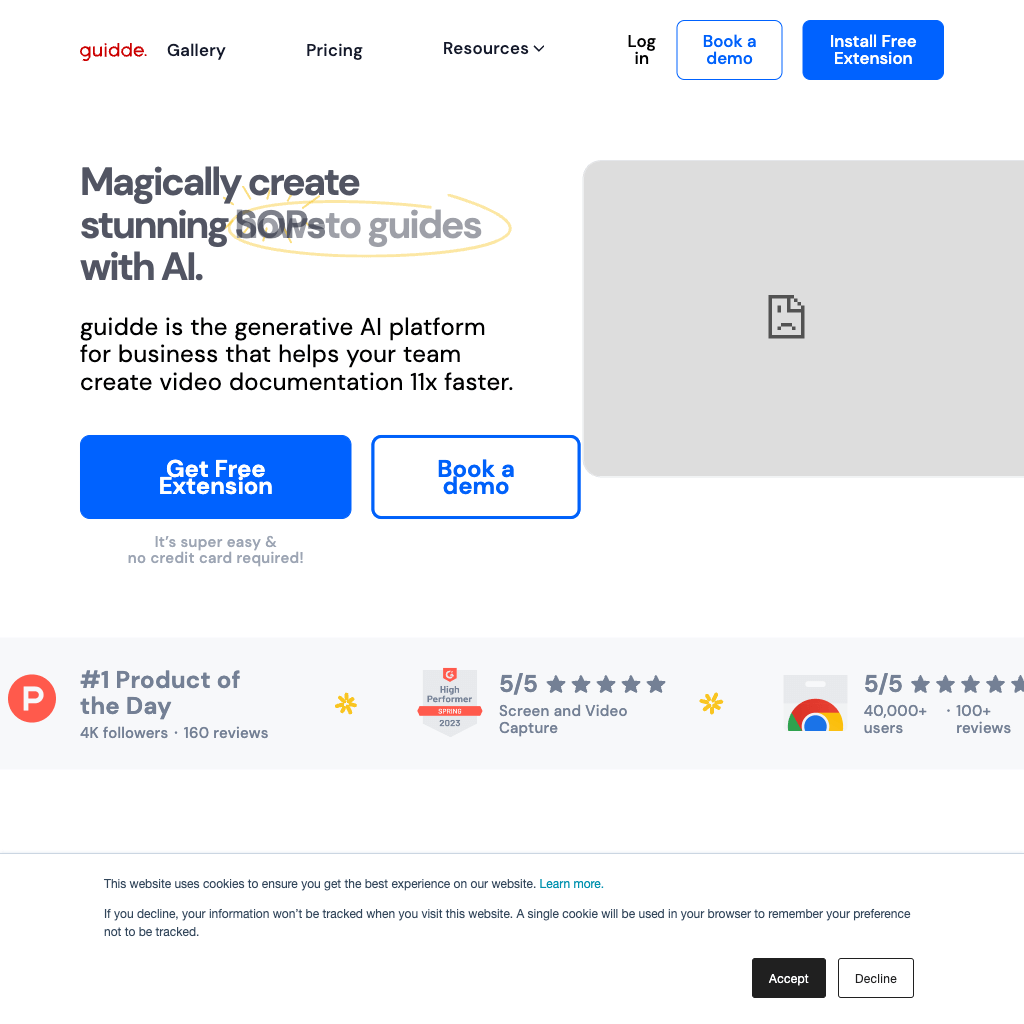 guidde・Magically create video documentation with AI