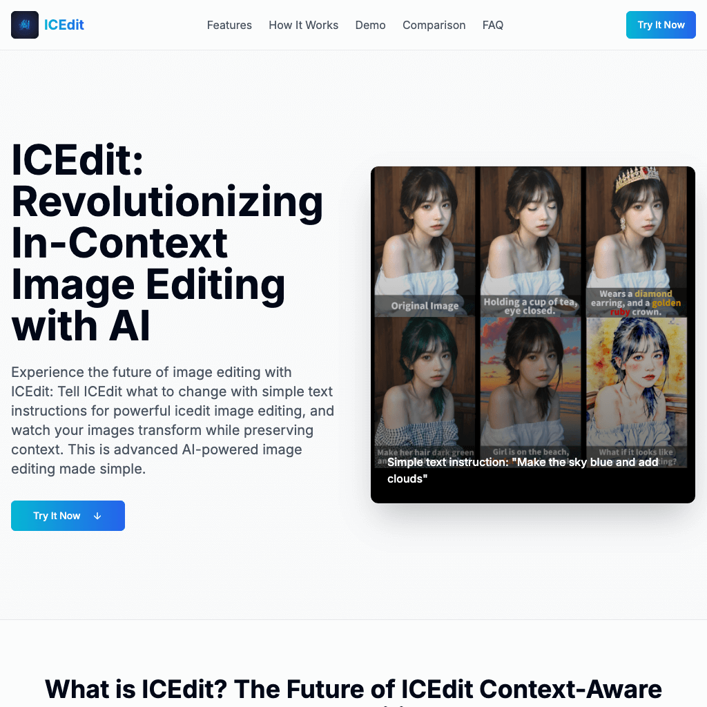 ICEdit - Free In-Context Image Editing with AI