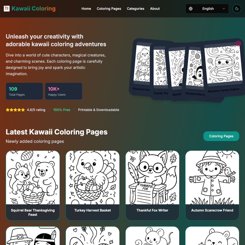 KawaiiColoring - Free Cute Coloring Pages