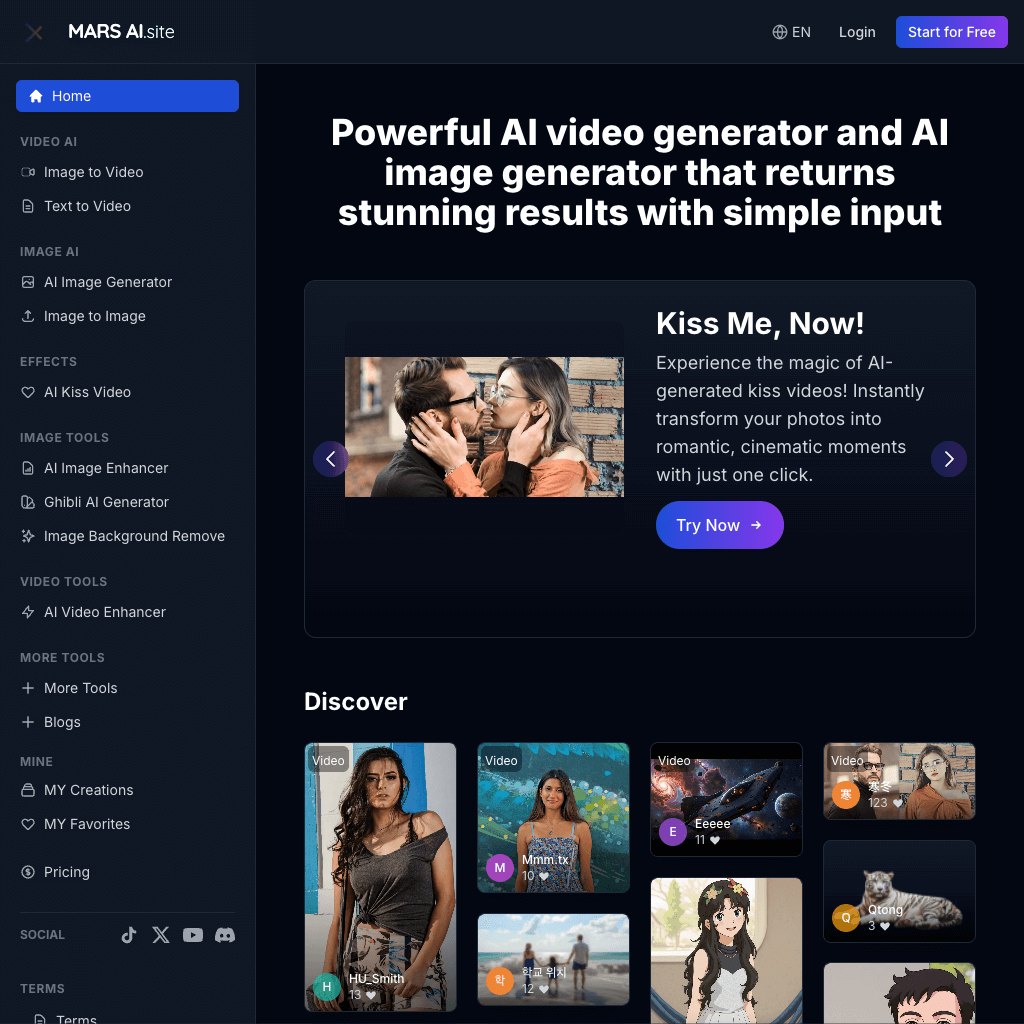 AI Video Generator | Create Professional Videos with AI - MARS AI