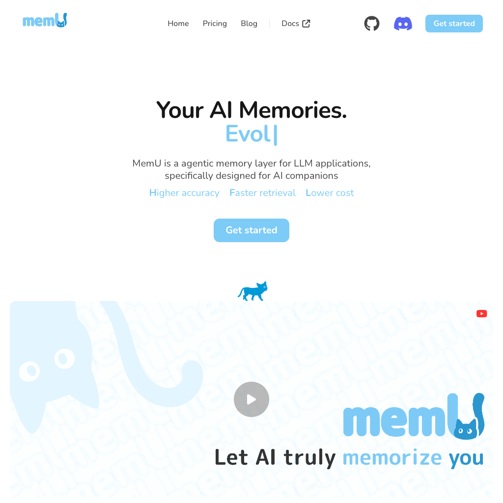 MemU - Your AI Memories. Organized, Linked, Evolved.
