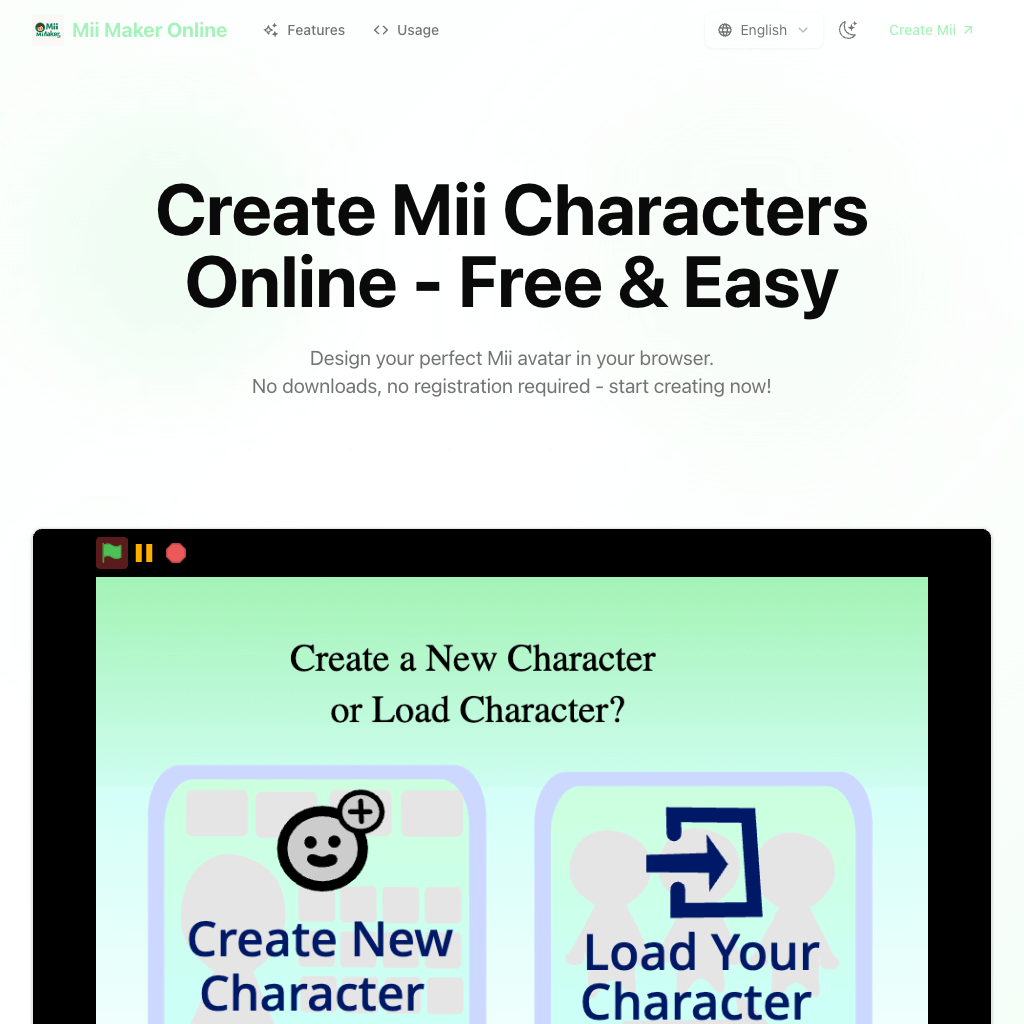 Free Online Mii Character Creator | Mii Maker Online