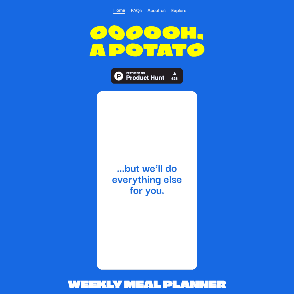 OH, a potato! | Meal planner | Shared grocery list & recipes