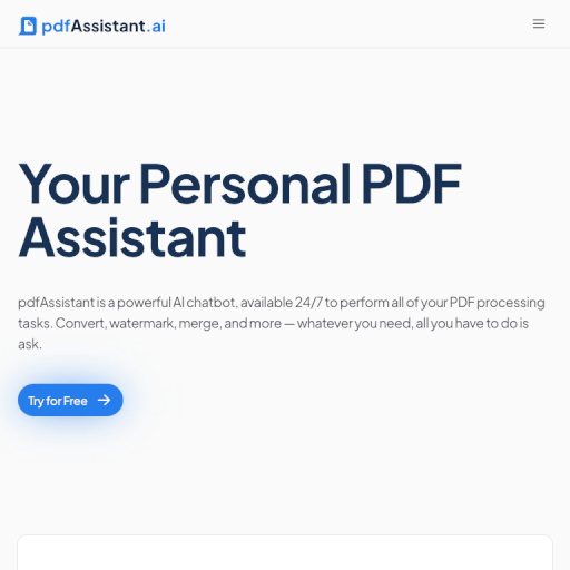 pdfAssistant.ai | Your Personal PDF Assistant