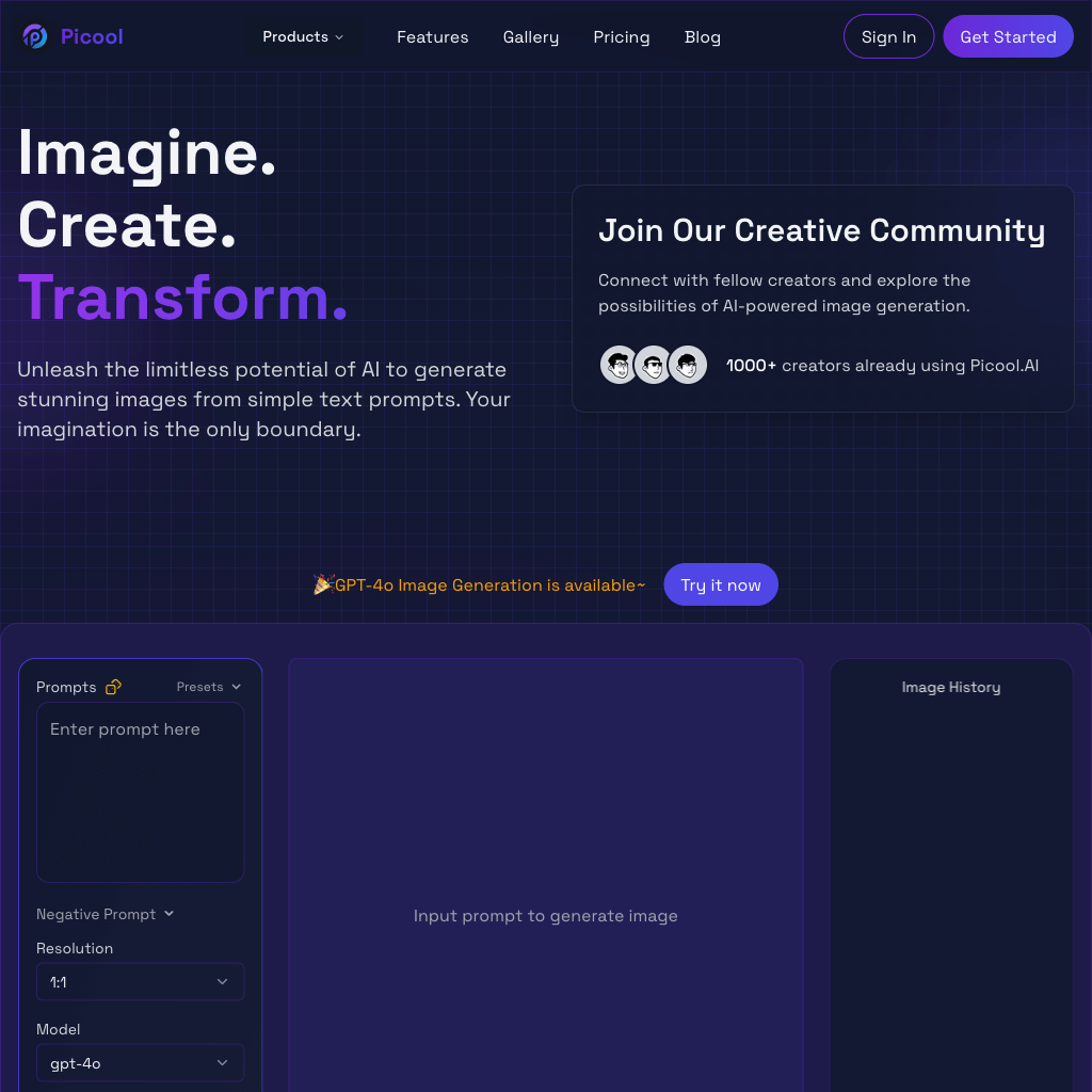 Picool.AI - AI Image Generation