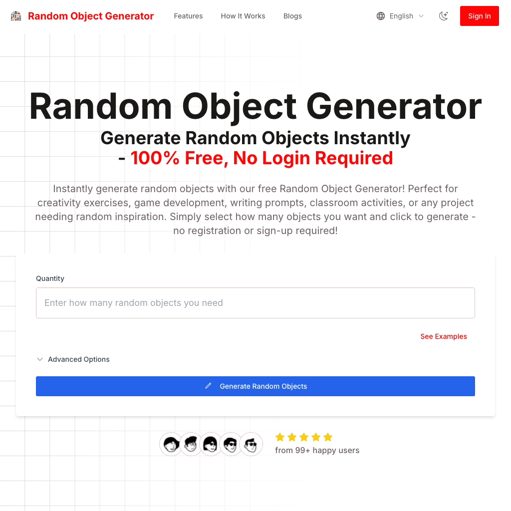 Random Object Generator | Create Instant Lists of Random Objects