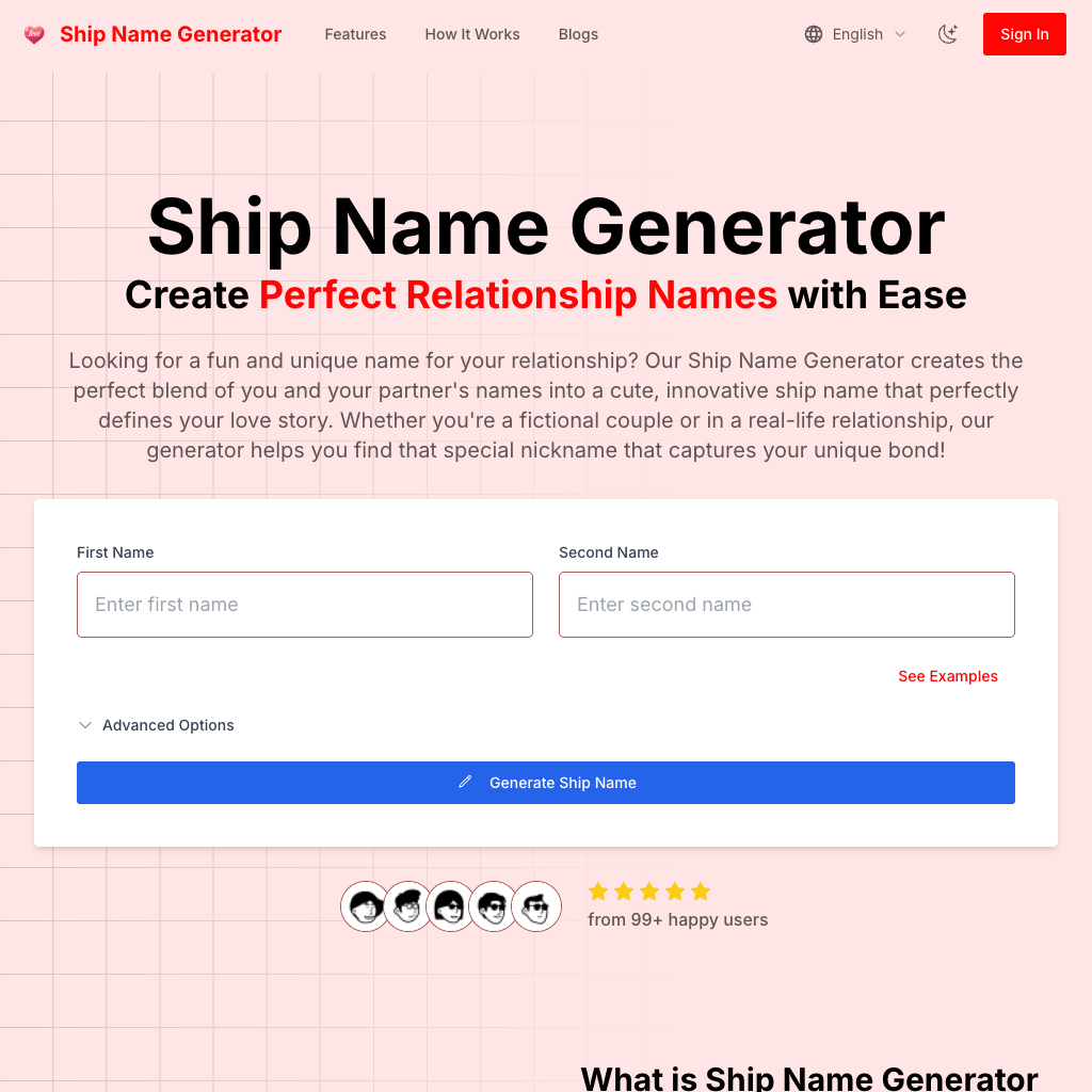 Ship Name Generator | Create Perfect Couple Names