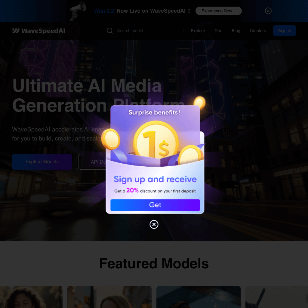 WaveSpeedAI - Ultimate API for Accelerating AI Image and Video Generation