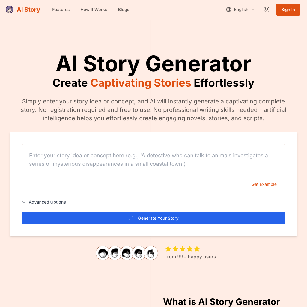 AI Story Generator | Create Captivating Stories Effortlessly