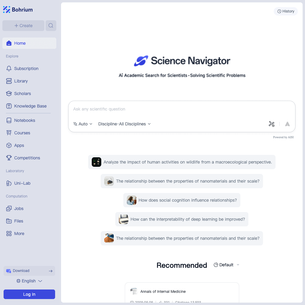 Bohrium | AI for Science with Global Scientists