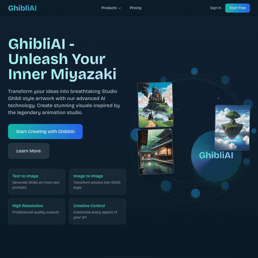 GhibliAI - Create Stunning Studio Ghibli Style Art with AI