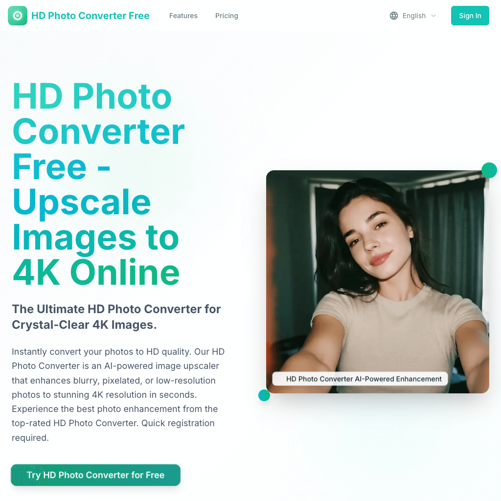 HD Photo Converter Free - Upscale Images to 4K Online