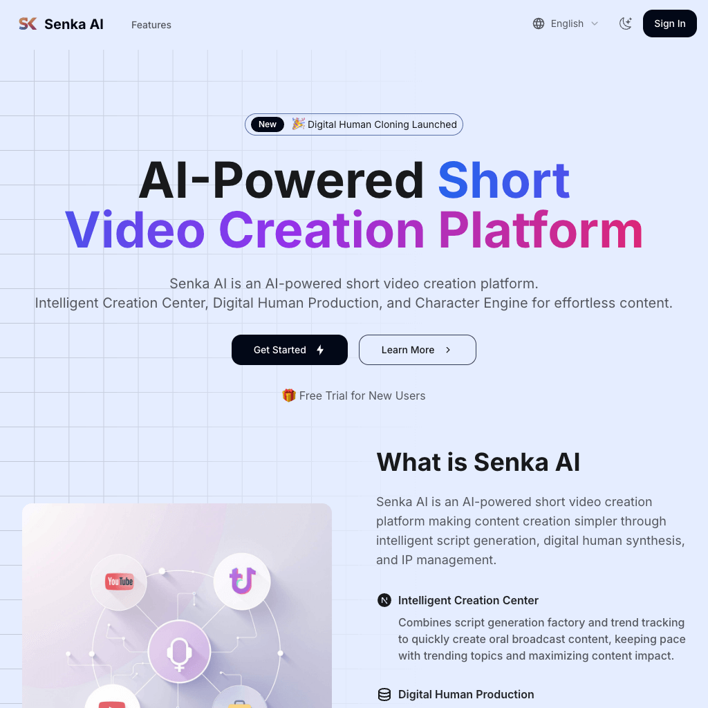 AI-Powered Short Video Creation | Senka AI