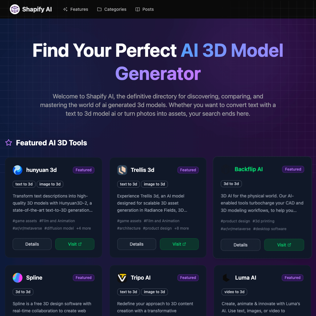 Shapify AI: The #1 AI 3D Model Generator Directory