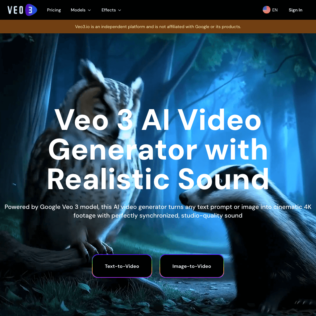 Veo 3 AI Video Generator: Create with Google AI | Veo3.io