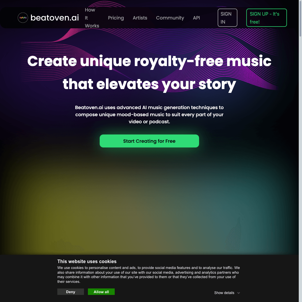 Beatoven.ai: Royalty Free AI Music Generator.