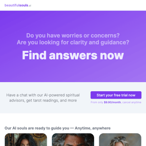 BeautifulSouls.ai | Get the guidance you need, quick and affordable