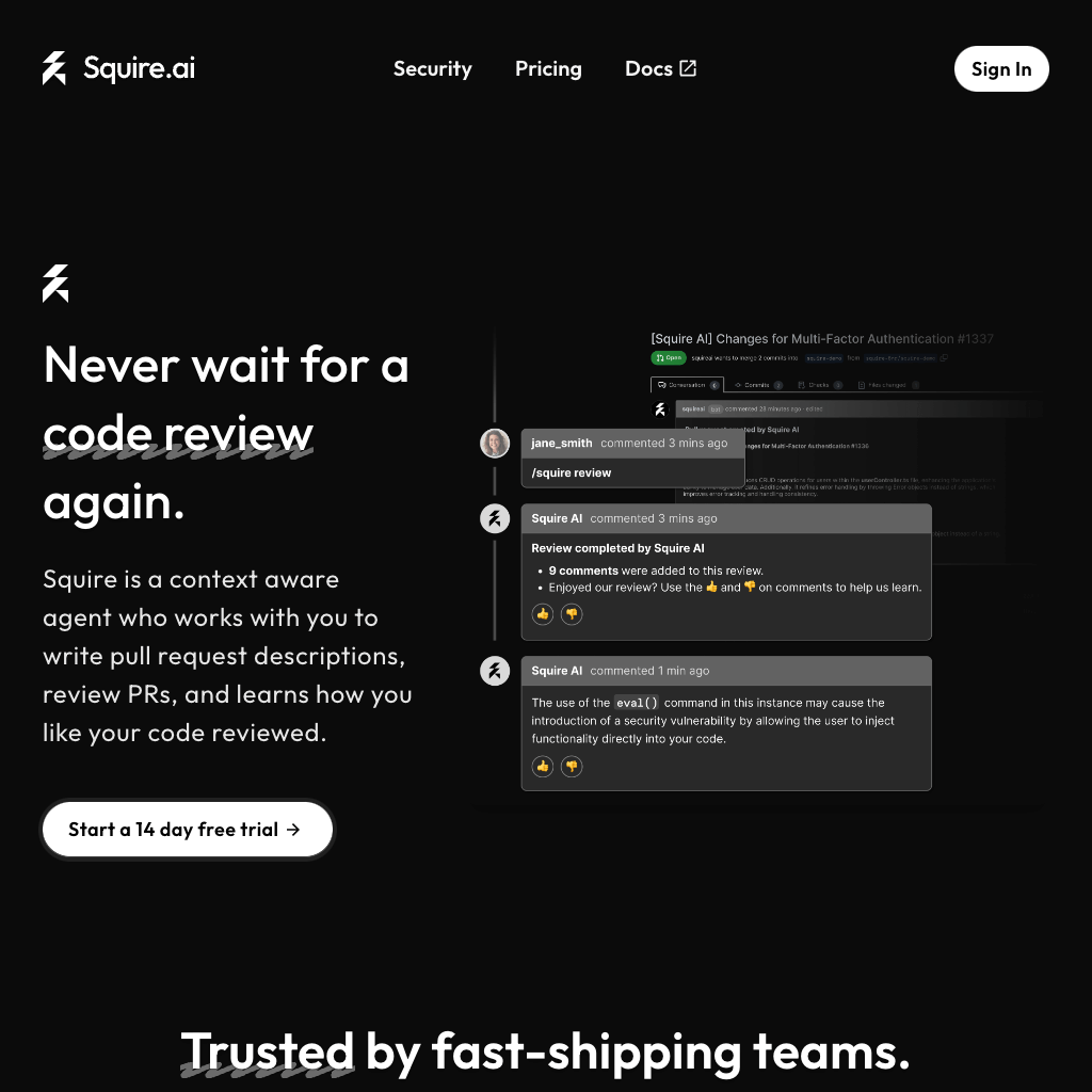 Squire AI - Never code alone