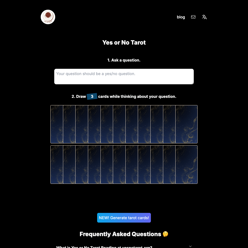 Yes or No Tarot Reading | Free Online Tarot Card Answers